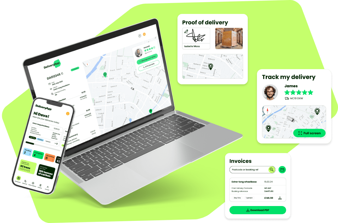 DeliveryApp header