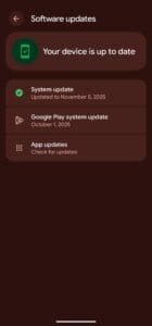 Settings > Software update - Android